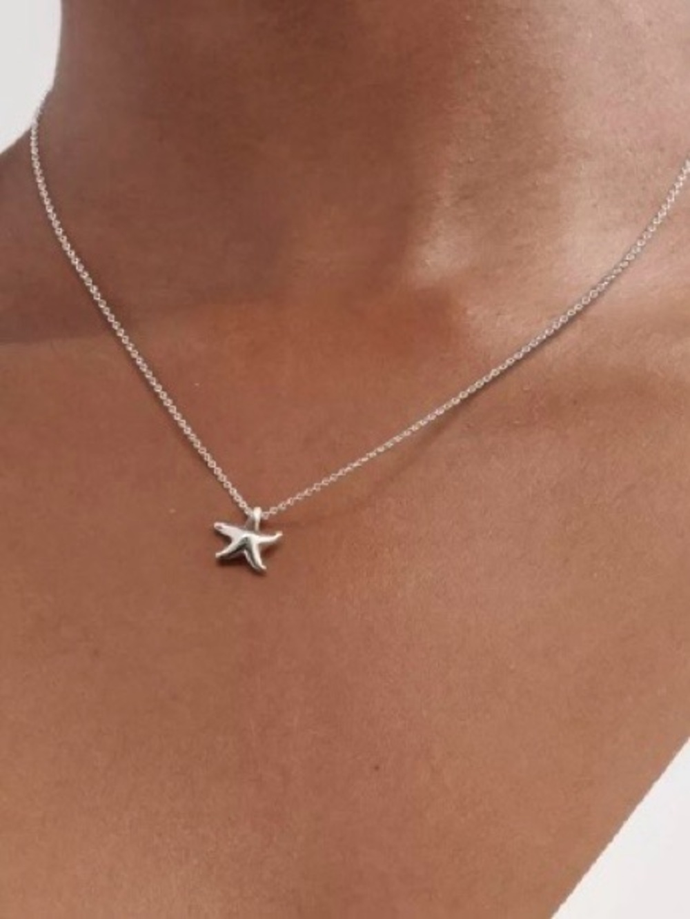 Tiffany and Co Elsa Peretti Starfish Pendant 925 silver w/orig chain like new